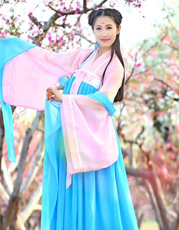 汉服女广袖流仙裙古装服装仙女清新淡雅公主襦裙齐胸古代学生唐服