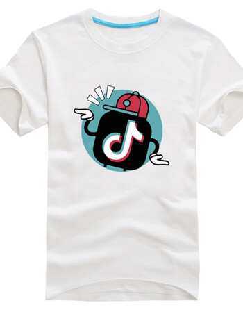 儿童爱心抖音t恤红人抖音同款t恤衫抖音音乐衣服符号周边男女短袖