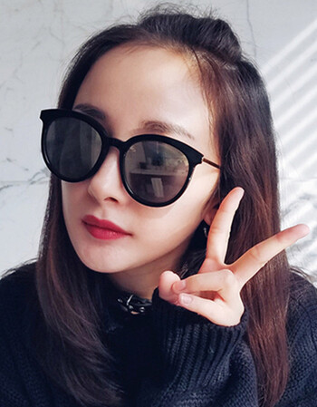 杨幂李小璐范冰冰太阳眼镜明星同款墨镜 男女同款大框百搭太阳镜 黑框