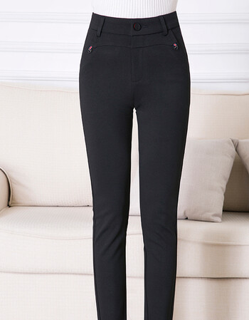 妈妈裤子秋装长裤40岁50中年妇女高腰女裤小脚休闲裤大码胖mm冬季