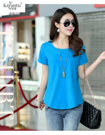 珂梵图中老年女装夏装上衣服胖妈妈装中年人30-40-50岁t恤女短袖t恤体