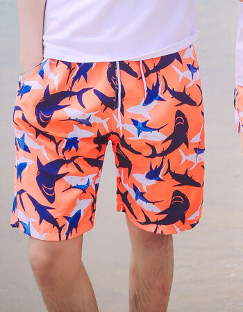 中国风印花短裤男夏季海边沙滩裤加肥加大码宽松裤大花裤衩潮 男裤