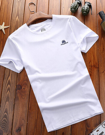 纯色短袖t恤男半袖休闲打底衫男夏季宽松上衣纯棉汗衫男rng 白色 xl