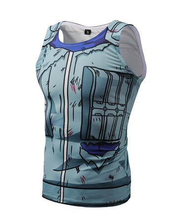 珂梵图2018日本动漫火影忍者旗木卡卡西3d印花无袖跑步运动背心男装