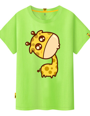 大码体恤女胖mm新款百搭上衣韩版显瘦宽松卡通t恤夏短袖萌系 草绿色