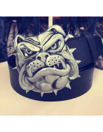 皮带快手红人骷髅大头手爪腰带个性潮牌社会精神小伙霸气裤带 狗头