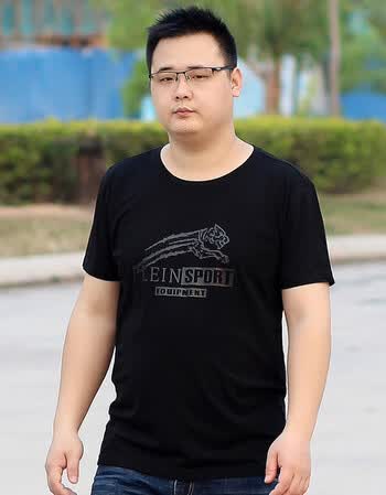 加肥加大男装t恤短袖特大号超大码胖人胖子肥佬体恤男上衣 ple黑 2xl