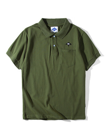 madness mdns夏季休闲短袖t恤 余文乐潮牌翻领半袖商务polo衫男 军绿