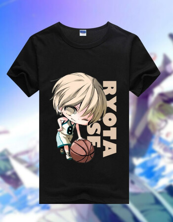 黑子的篮球青峰大辉动漫周边衣服 卡通印花短袖t恤男彩虹战队圆领休闲