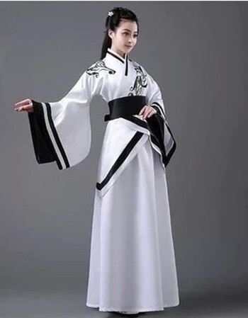 2018新品古装汉服双绕曲裾唐装表演服 国学成人礼 汉服女古代演出服装