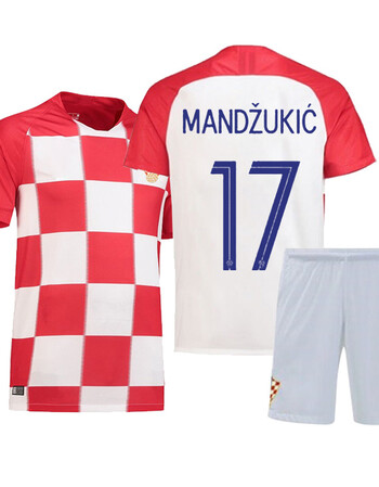 克罗地亚球衣2018球衣空板球衣足球服莫德里奇足球服 套装17号曼朱