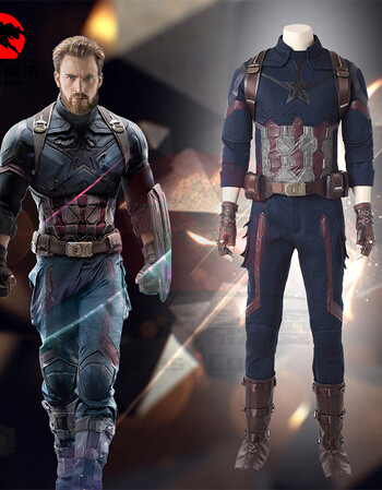 2018春夏新款 复联3美国队长cos服 复仇者联盟3美队服装衣服男品质