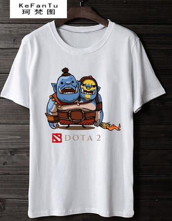 珂梵图dota2刀塔短袖半袖游戏t恤男龙骑士水人幽鬼蓝胖斯温周边衣服潮