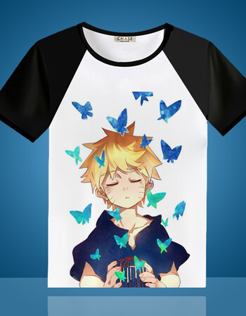 火影忍者t恤短袖 鸣人 佐助 博人传动漫周边衣服夏 鼬服装男女 6 黑袖