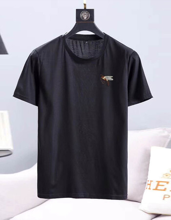 木宸(muchen)男装香港风潮牌古奇风格小蜜蜂圆领短袖t恤衫2018夏季