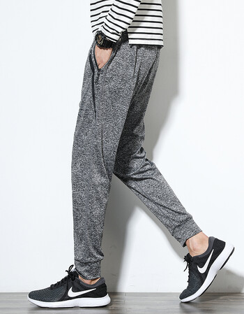 冰丝运动裤直筒休闲长裤大码卫裤跑步宽松训练潮流裤子男 1723灰色 xl