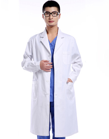 医师服白大褂短袖大褂厚秋冬长袖纯棉男女医生工作服美容院纹绣师白