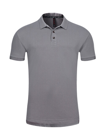 polo衫t恤印logo企业短袖刺绣印图diy广告衫工衣丅恤男女 深灰色 xxl