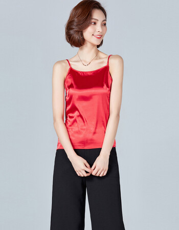 宽松大码真丝吊带背心女弹力缎打底衫细肩带内搭小吊带上衣夏薄款
