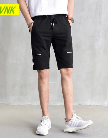 lvnk品牌潮牌短裤男五分裤修身5分裤夏季韩版潮流外穿男生运动透气