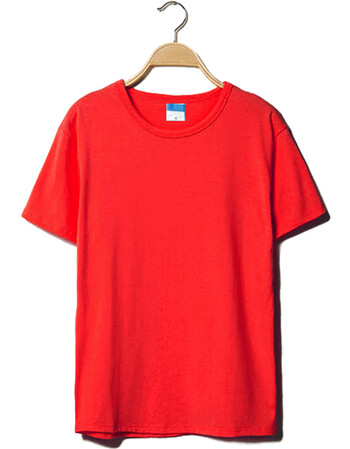 男装短袖t恤男纯色圆领大码宽松纯棉纯白色夏季打底衫半袖血体恤 红色