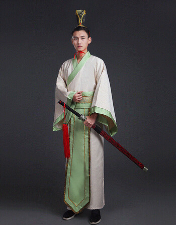 古装汉朝皇上皇帝服装秦朝汉服古代龙袍服太子服戏服演出服成人男 浅