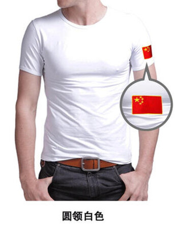 男士刺绣特种兵t恤中国短袖男军装紧身军迷服部队军装地图t恤 款圆领