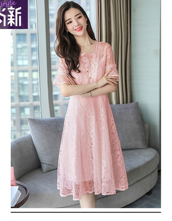 【京东好店 】雪纺连衣裙新款小清新裙子女中长收腰初恋裙仙女纱裙