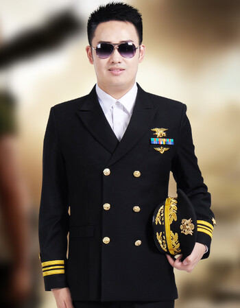 男空军制服 飞行员服装 空军军官制服 航空海豹突击队制服 三杠海豹