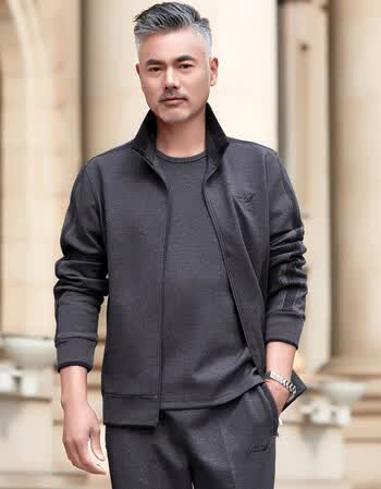 运动套装男 运动套装男春秋季男士休闲爸爸装三件套运动服装中老年