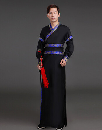 古装男汉服侠客书生演出服毕业拍照班服古代唐装舞台影视剧服装 柳