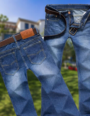 牛仔裤男休闲男裤男生长裤子2018潮流帅气青少年学生18岁16土1 蓝色