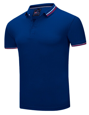 夏装企业半袖工装工作服t恤短袖夏季文化衫定制polo衫印logo 宝蓝2866