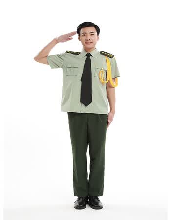 军装演出服军鼓乐队服升旗手服装男女夏短袖合唱团礼服军乐队套装 男