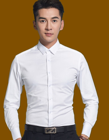 珂梵图夏季短袖衬衫西裤套装男士商务职业正装修身长袖白衬衣上班工作