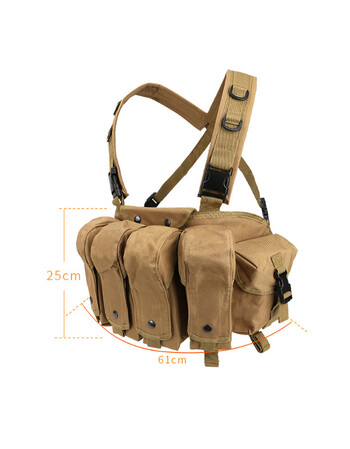 多功能轻便战术背心ak肚兜男户外cs野战wg防护装备特种兵作战马甲 acu