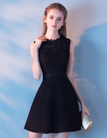 晚礼服女2018新款宴会时尚聚会黑色小礼服派对小黑裙毕业短款晚宴