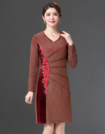 长款新娘喜婆婆结婚宴服年轻妈妈礼服裙子参加婚礼中年妈妈装婆婆衣服