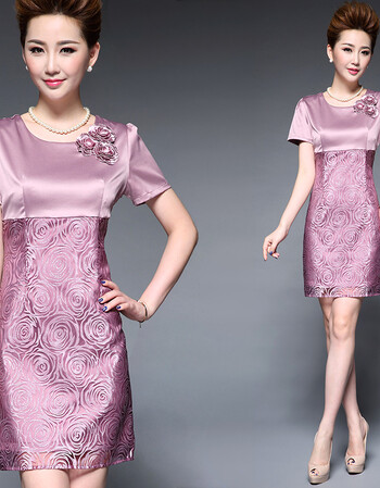 中年婚庆衣服女夏结婚婚礼婆婆妈妈装婚宴旗袍连衣裙夏季高贵礼服