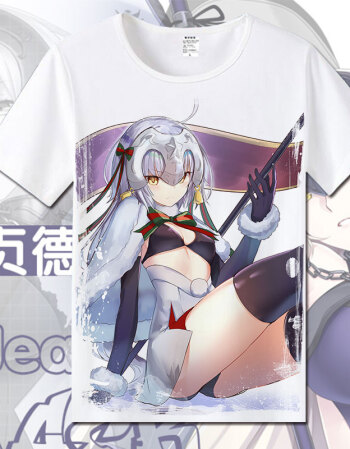 短袖t恤男圓領 fate go 黑貞德聖女吾王動漫周邊saber衣服夏季二次元