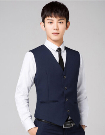 西装马甲男套装男士三件套工作服坎肩衬衫马甲伴郎团兄弟团伴郎服