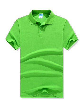 翻领短袖polo衫企业t恤工衣服广告文化衫diy印logo字丅恤男女 绿色