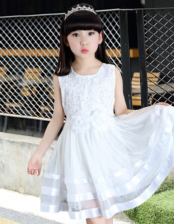 到12岁女童夏装10小女孩子连衣裙8儿童9衣服7夏季6夏天公主裙子5 白色