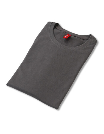 纯色短袖潮流青年纯上衣体恤简约宽松t恤男半袖打底衫 炭灰色 2xl