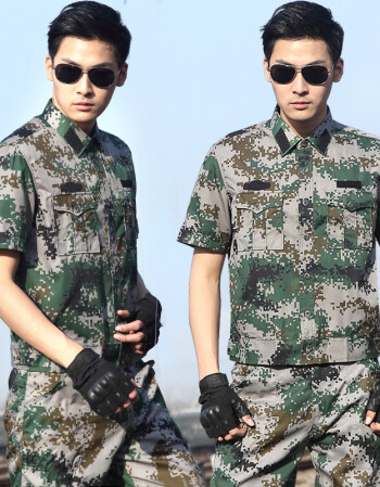 夏季短袖迷彩服套裝男特種兵陸軍叢林海軍海洋軍裝作訓服野戰薄款