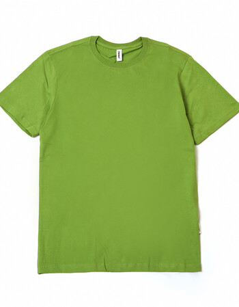 珂梵图男装夏季新款糖果色男女情侣休闲短袖t恤青年潮流打底衫 绿色 l