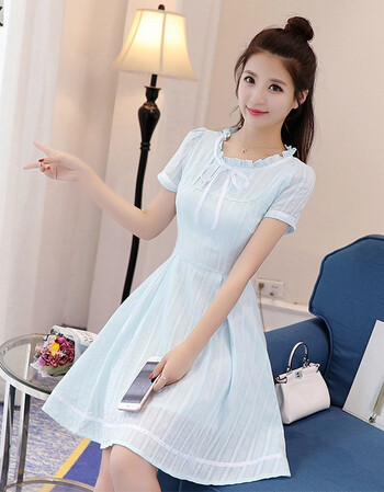 17岁少女孩修身连衣裙12-14中长款2018夏装裙子13-15初中高中学生夏装