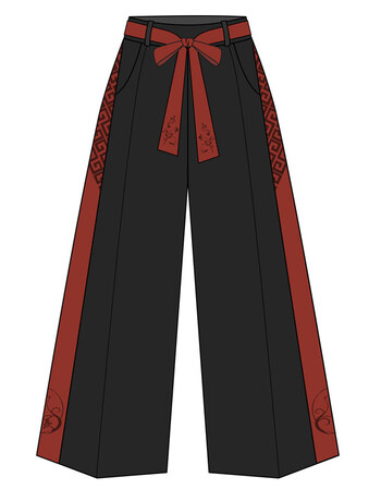 忘羡同人改良汉服阔腿裤二次元女装cos衣服款cp动漫周边2018 阔腿裤