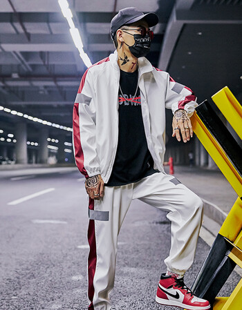 【京东优选】初秋季街拍套装裤早秋新款女装嘻哈风格衣服酷潮帅气bf