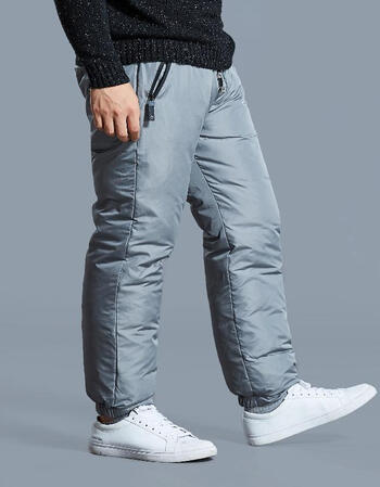 结夏中老年棉裤男外穿2018新款秋冬羽绒裤男外穿修身加厚保暖运动男士